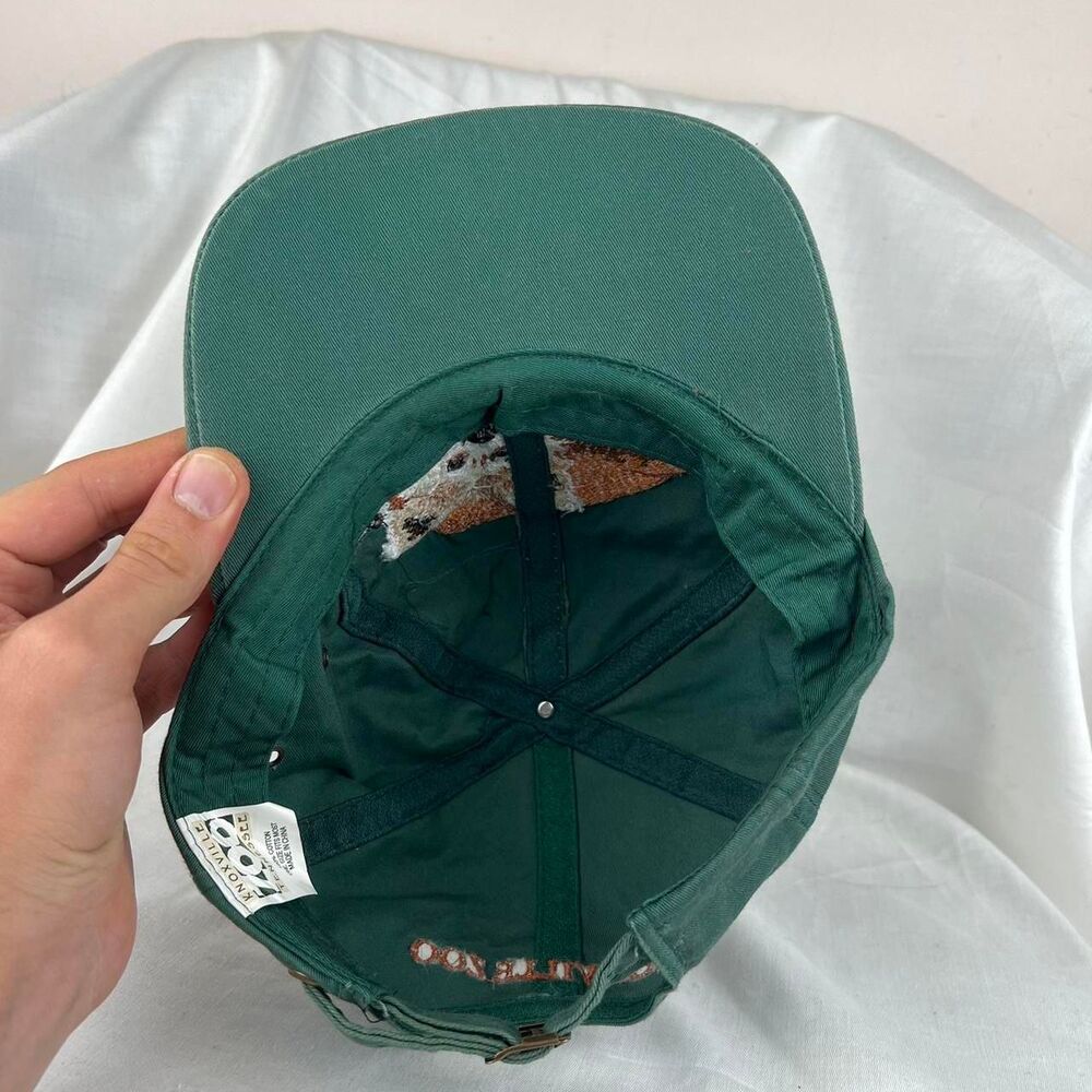 Vintage Knoxville Zoo Tennessee Red Panda Green Baseball Cap - Picture 7 of 8
